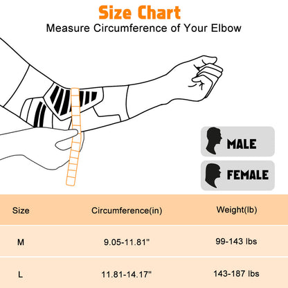 Supportive Elbow Compression Sleeves 2 Pack for Men Women