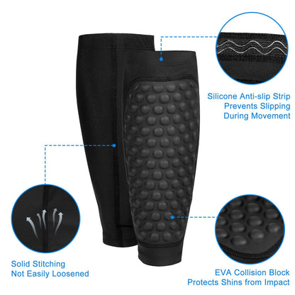 Velthek Athletic Football Leg Sleeves with Protective EVA Pads