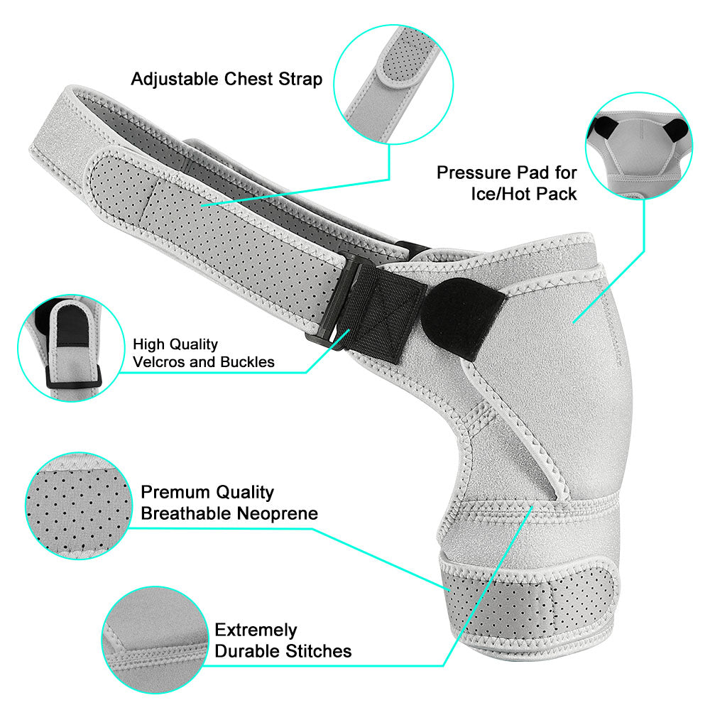 Therapeutic Shoulder Ice Wrap with Removable Cold Pack