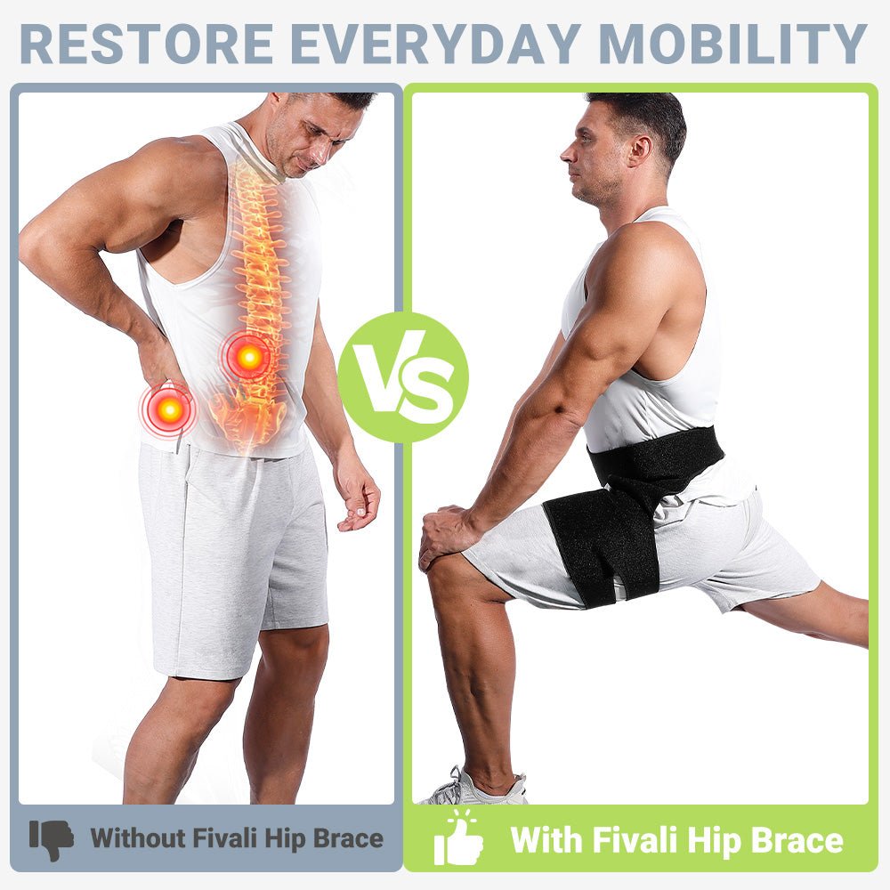 Universal Thigh Support Wrap Adjustable Fit for Sciatica Pain Relief