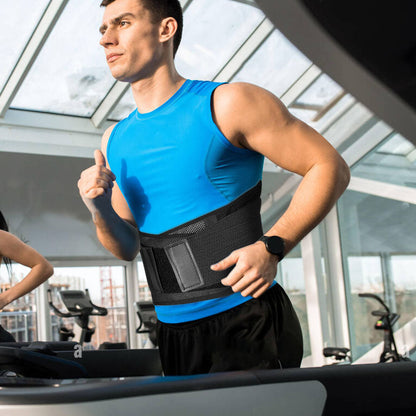 Adjustable Lower Back Support Belt with Detachable Stabilizer Strips