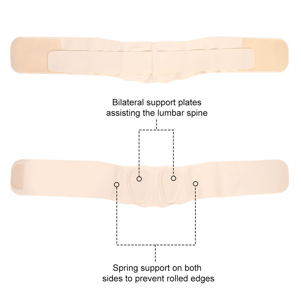 Supportive Lumbar Back Brace with Adjustable Compression Strap