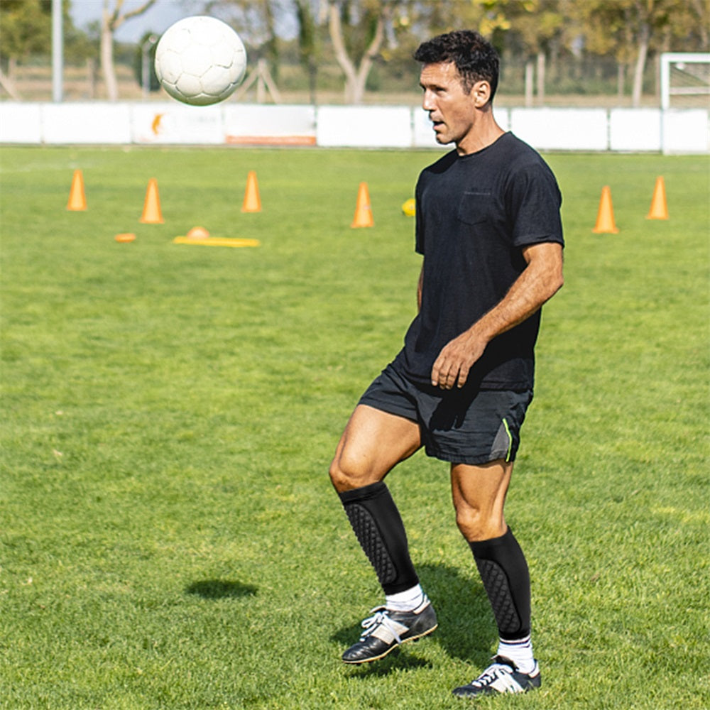 Velthek Athletic Football Leg Sleeves with Protective EVA Pads
