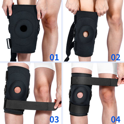 Flexible Hinged Open Patella Knee Support Brace