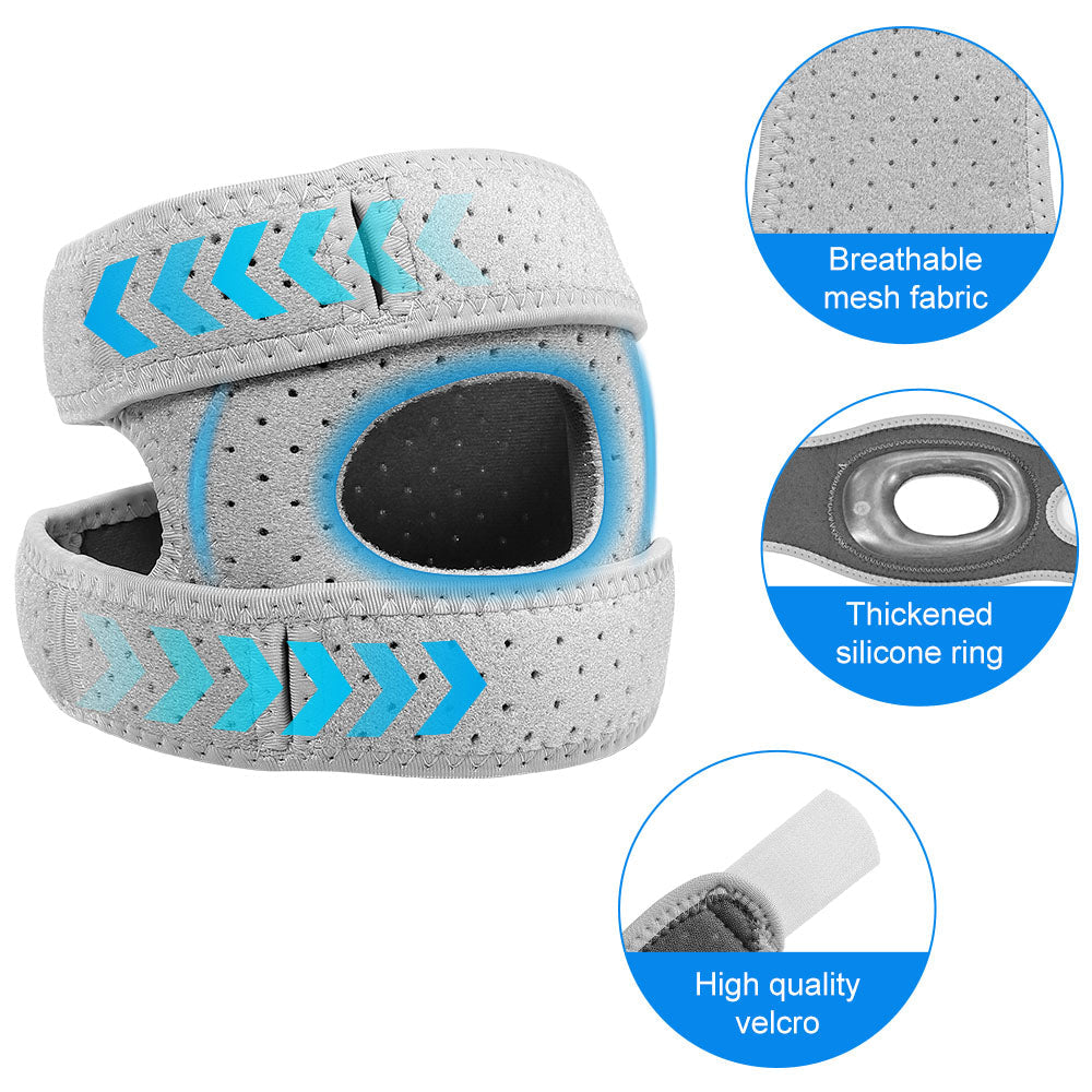 Comfortable Sports Knee Patella Strap - 2 Piece Set
