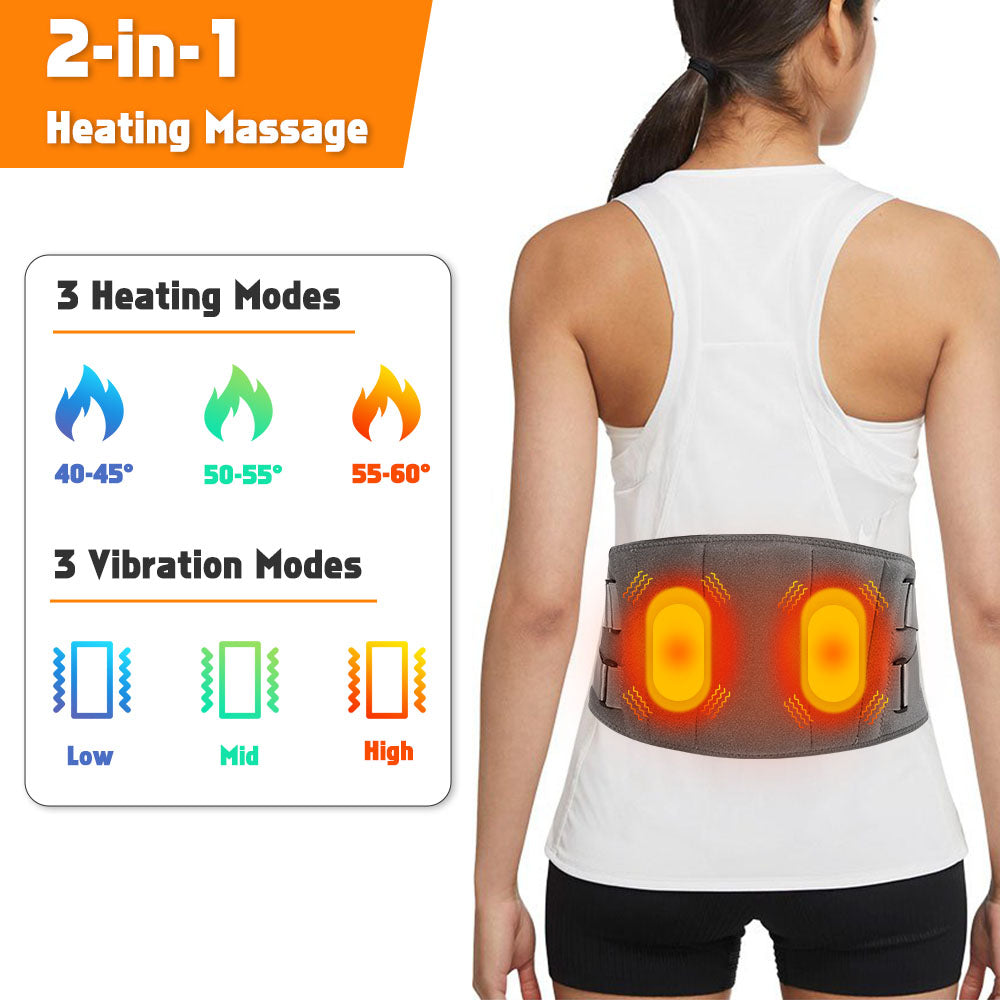 Thermal Electric Back Support Massager Belt