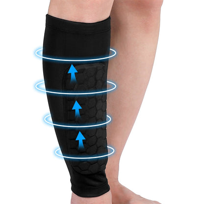 Protective Velthek Football Calf Sleeves with Pads 2 Pack
