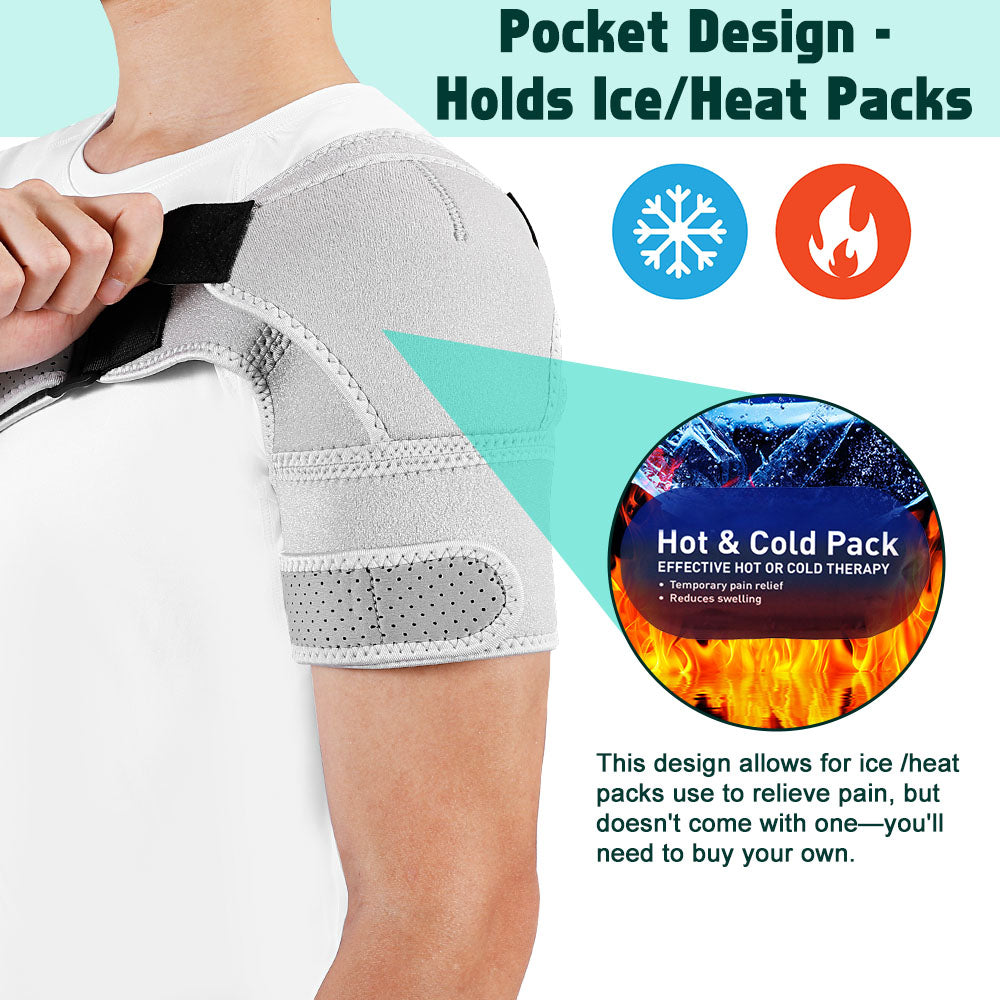 Therapeutic Shoulder Ice Wrap with Removable Cold Pack