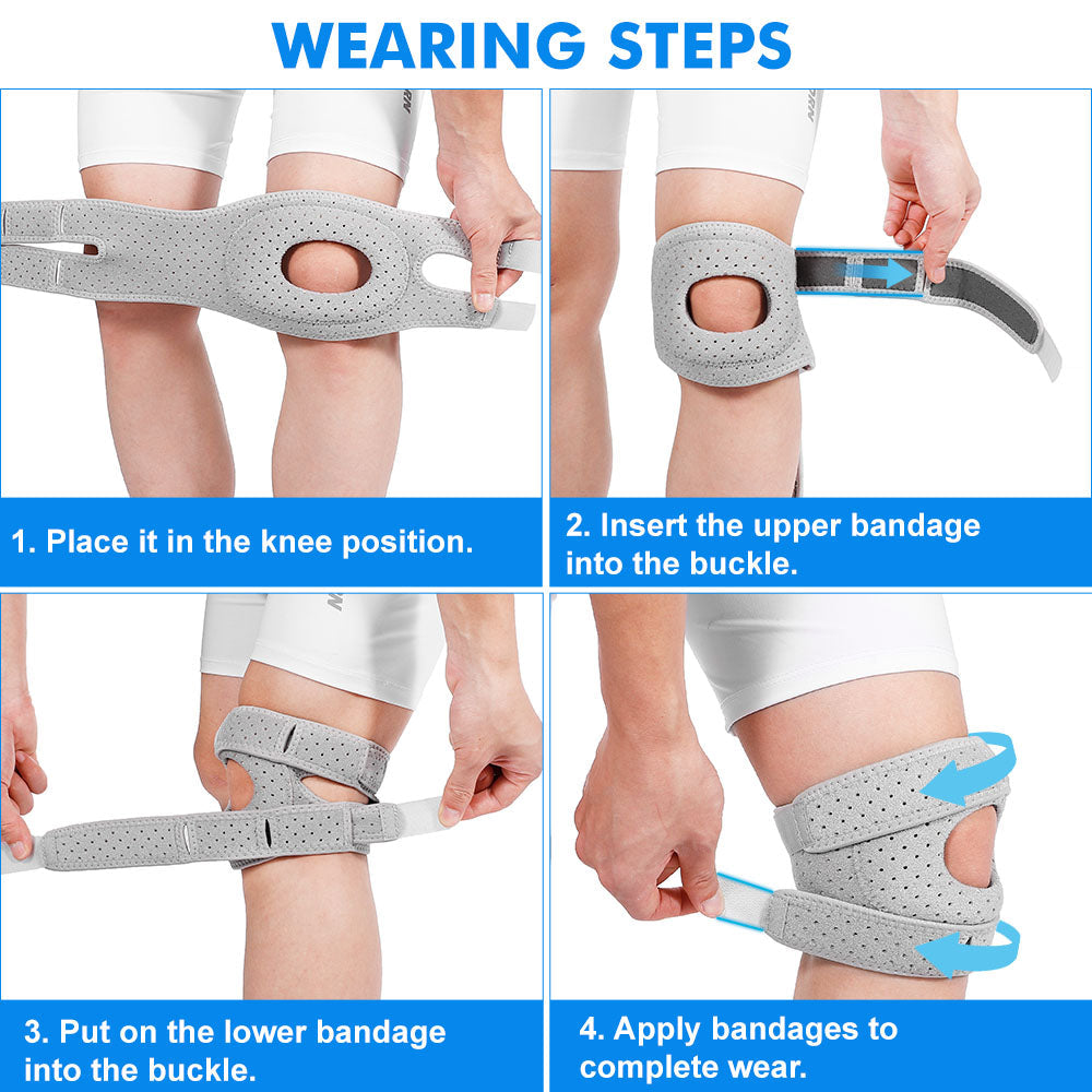 Comfortable Sports Knee Patella Strap - 2 Piece Set