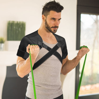 Flexible Sports Double Shoulder Support Brace for Fitness