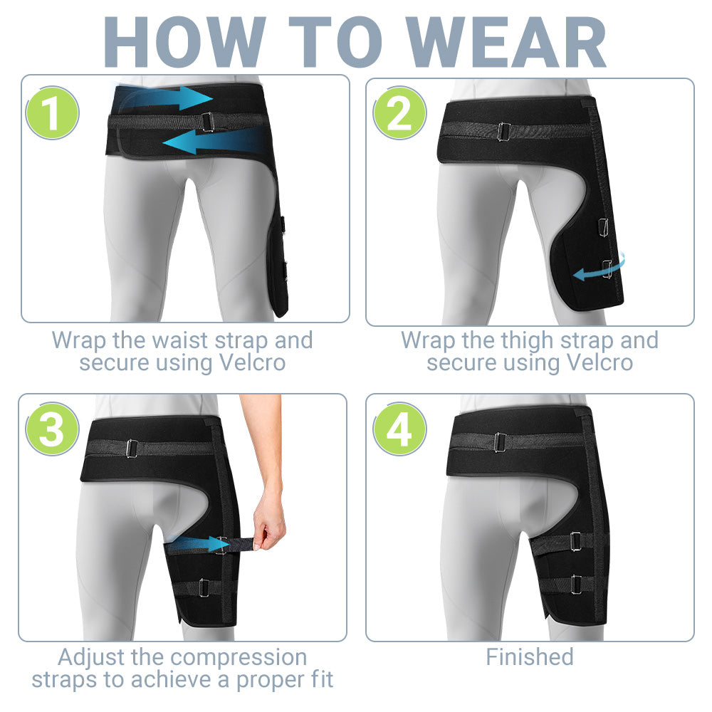 Universal Thigh and Hip Wrap Adjustable Sciatica Relief Band