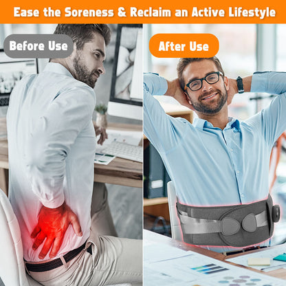 Thermal Electric Back Support Massager Belt
