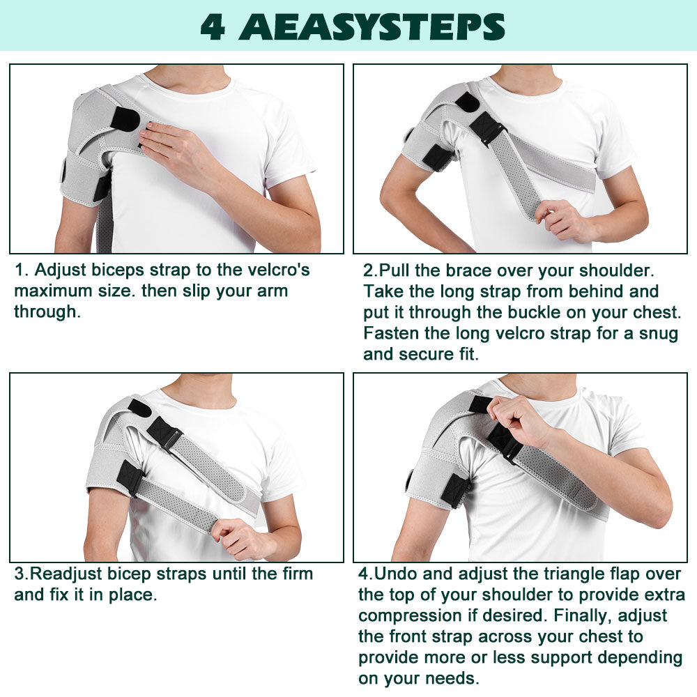 Therapeutic Shoulder Ice Wrap with Removable Cold Pack