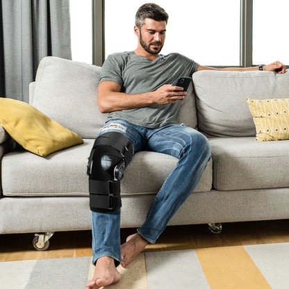 Adjustable Hinged Knee Support with Secure Locking Dials
