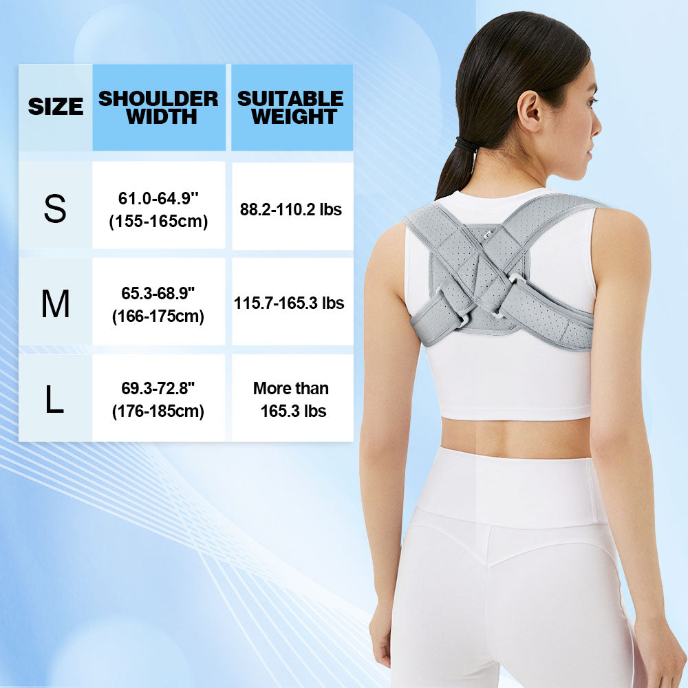 Contour Support Upper Back Posture Corrector Brace