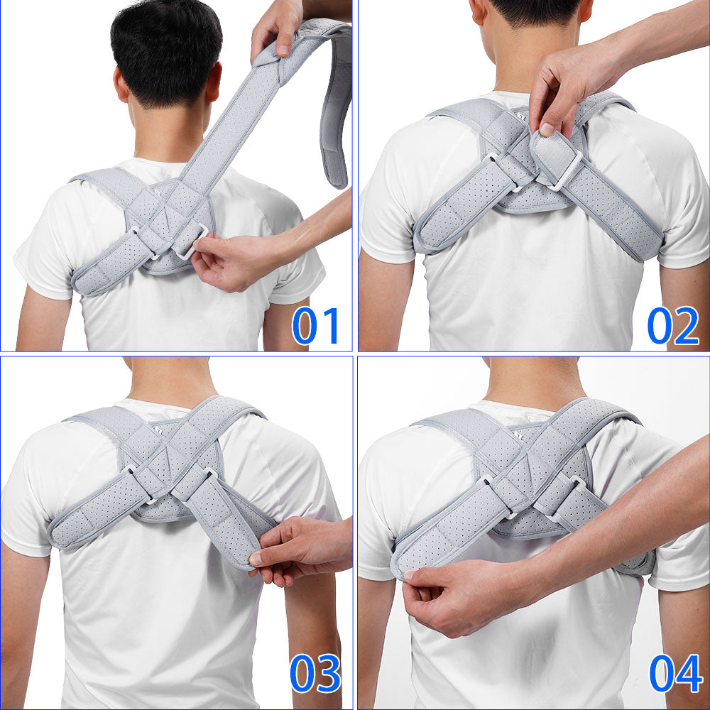 Contour Support Upper Back Posture Corrector Brace