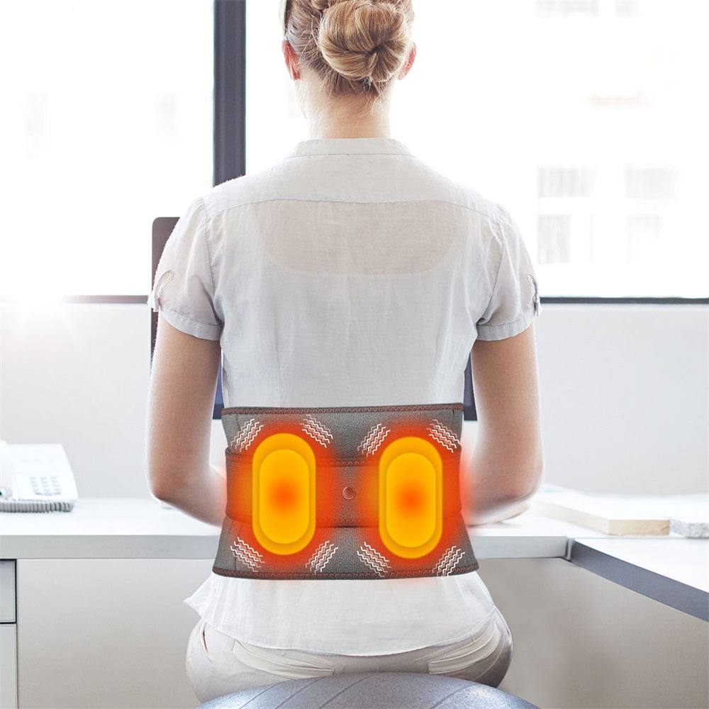Wireless Back Support Massager with Thermal Heat Therapy