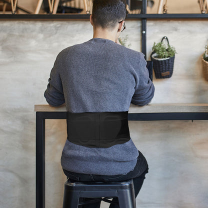 Supportive Lumbar Back Brace with Adjustable Compression Strap