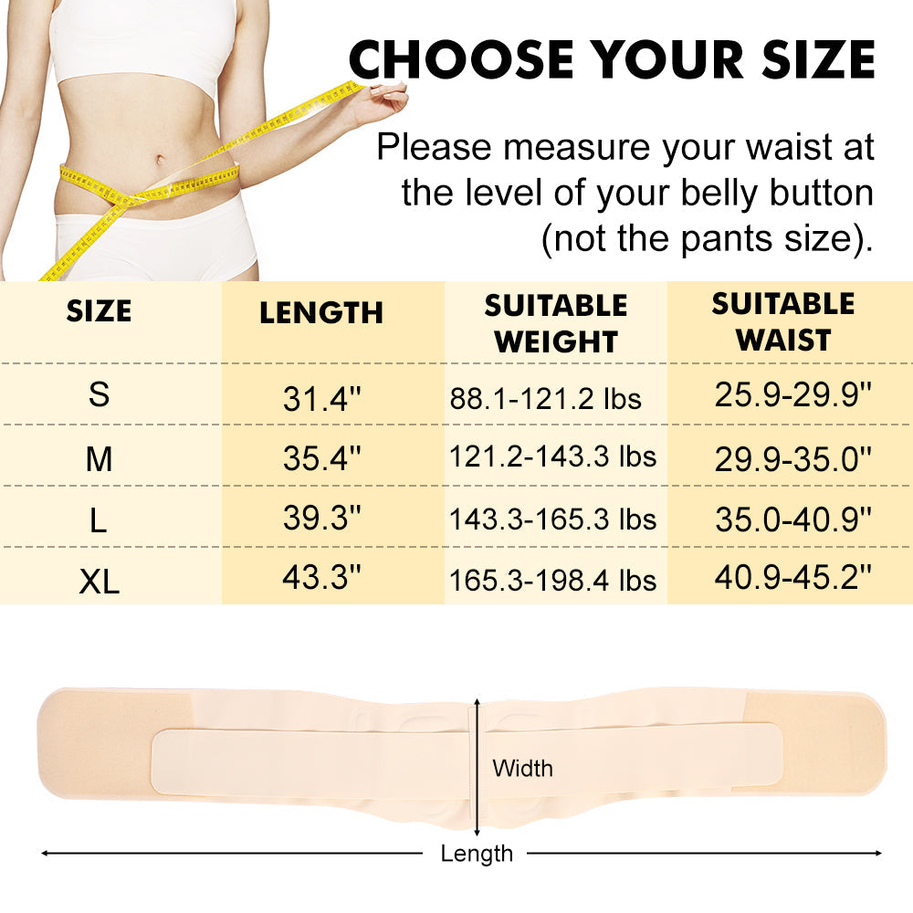 Supportive Lumbar Back Brace with Adjustable Compression Strap