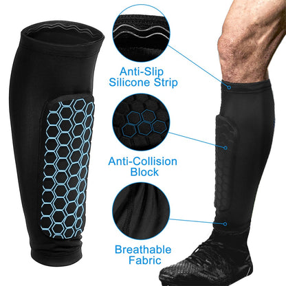 Protective Velthek Football Calf Sleeves with Pads 2 Pack
