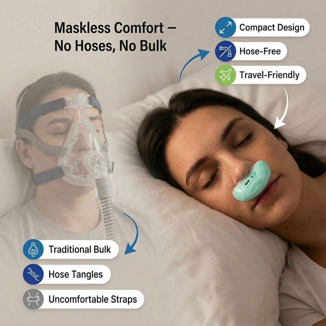 Micro CPAP Sleep Apnea Machine For Travel & Anti Snoring - CPAP Alternative