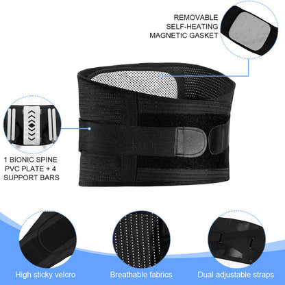 Warm Back Support Brace with Detachable Pad