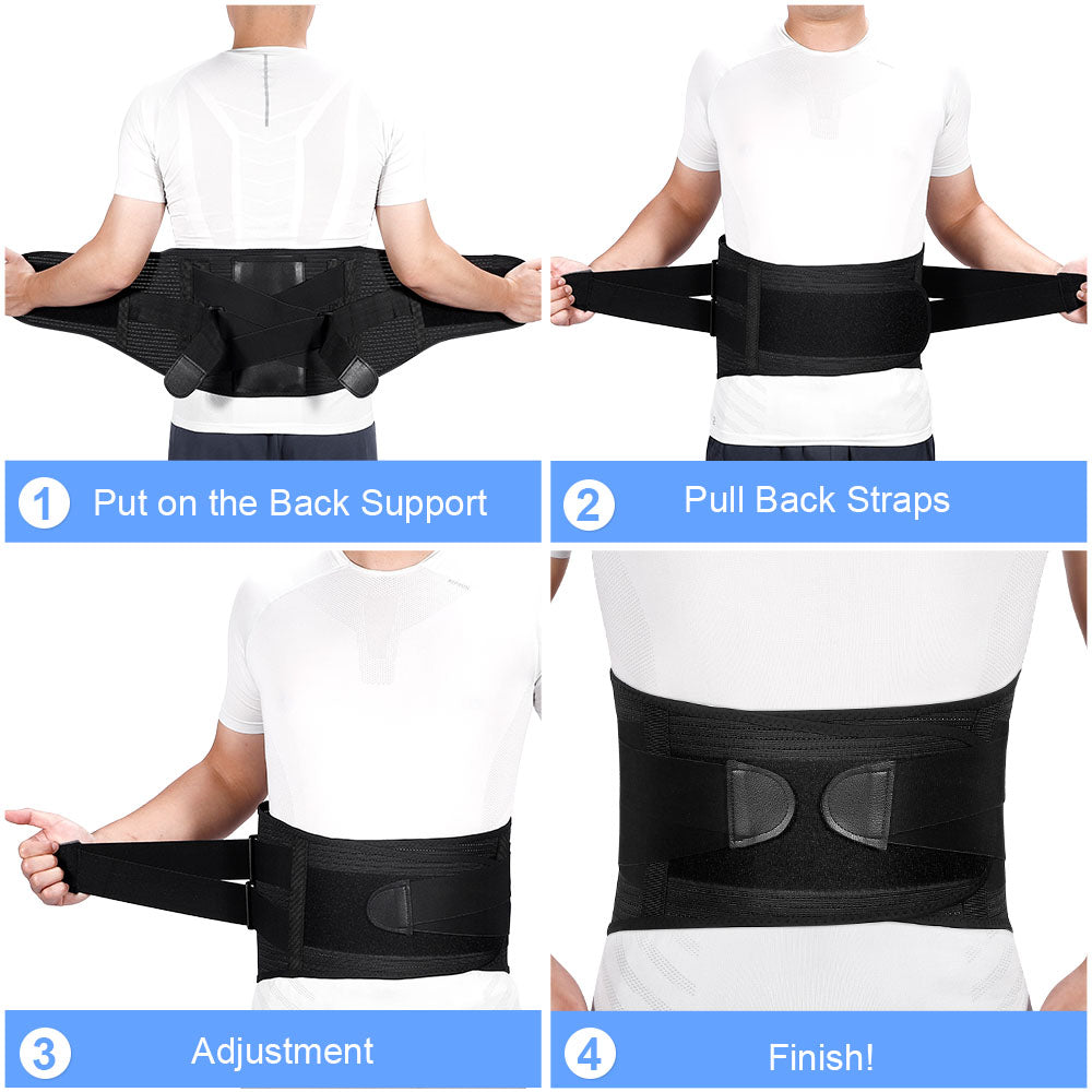 Warm Back Support Brace with Detachable Pad