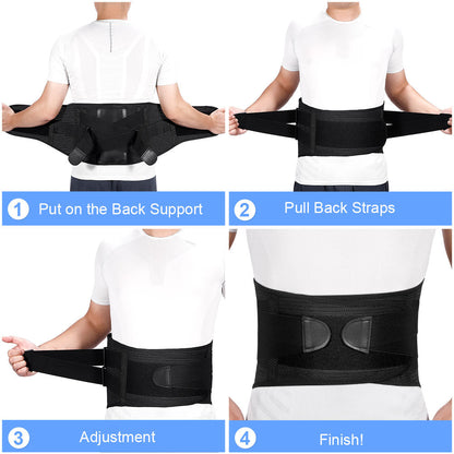 Warm Back Support Brace with Detachable Pad