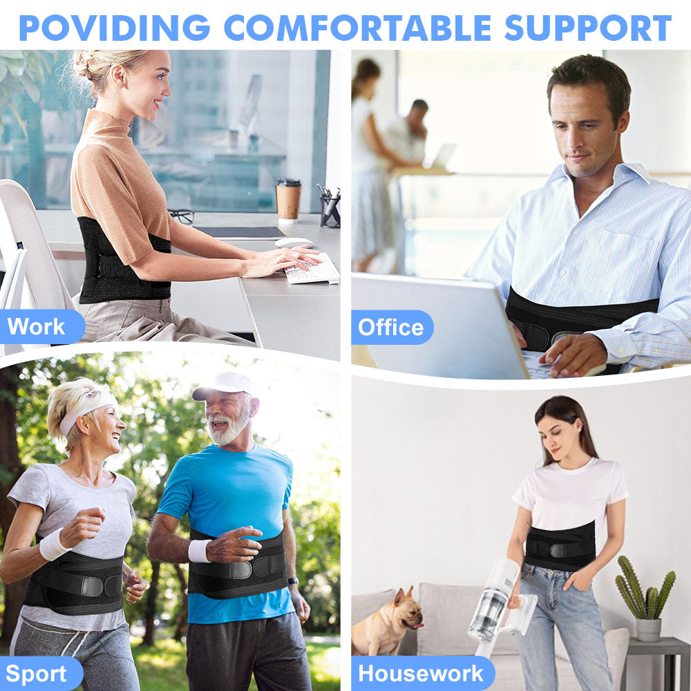 Warm Back Support Brace with Detachable Pad