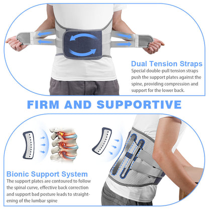 Adjustable Thermal Back Support with Detachable Pads
