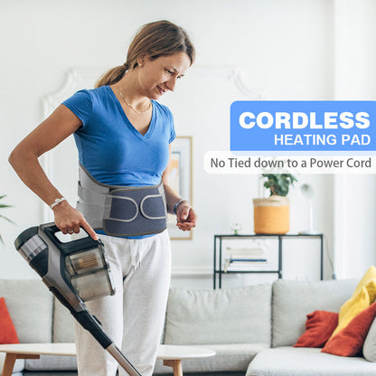 Adjustable Thermal Back Support with Detachable Pads