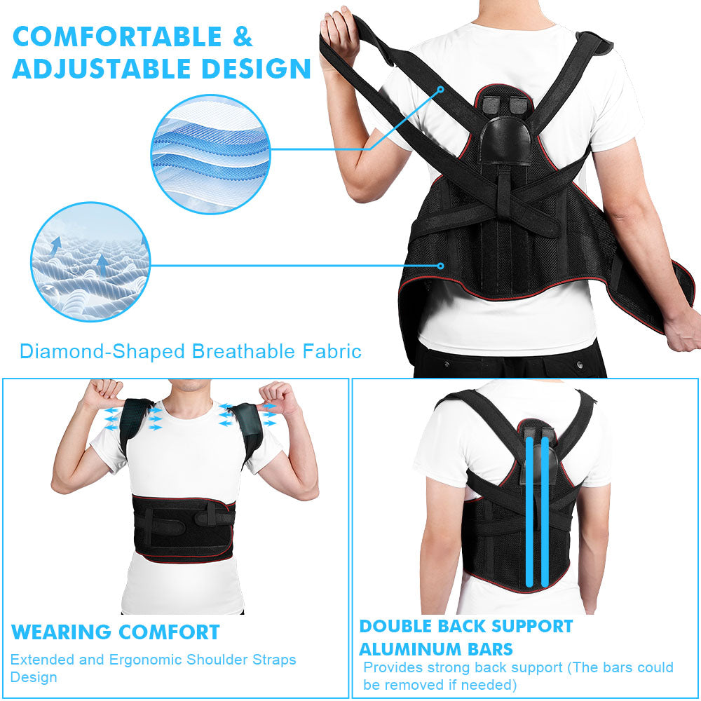 Adjustable Unisex Lumbar Back Support Corrector Belt