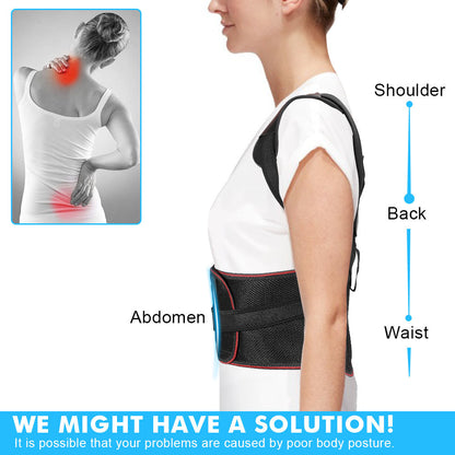 Adjustable Unisex Lumbar Back Support Corrector Belt