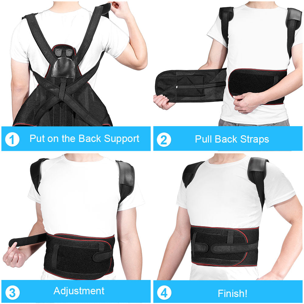 Adjustable Unisex Lumbar Back Support Corrector Belt