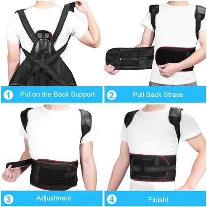 Adjustable Unisex Lumbar Back Support Corrector Belt
