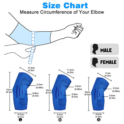 Velthek Comfortable Elbow Compression Sleeves 2 Pack