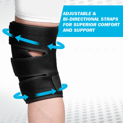 Supportive Hinged Knee Support with Padded Compression Wrap