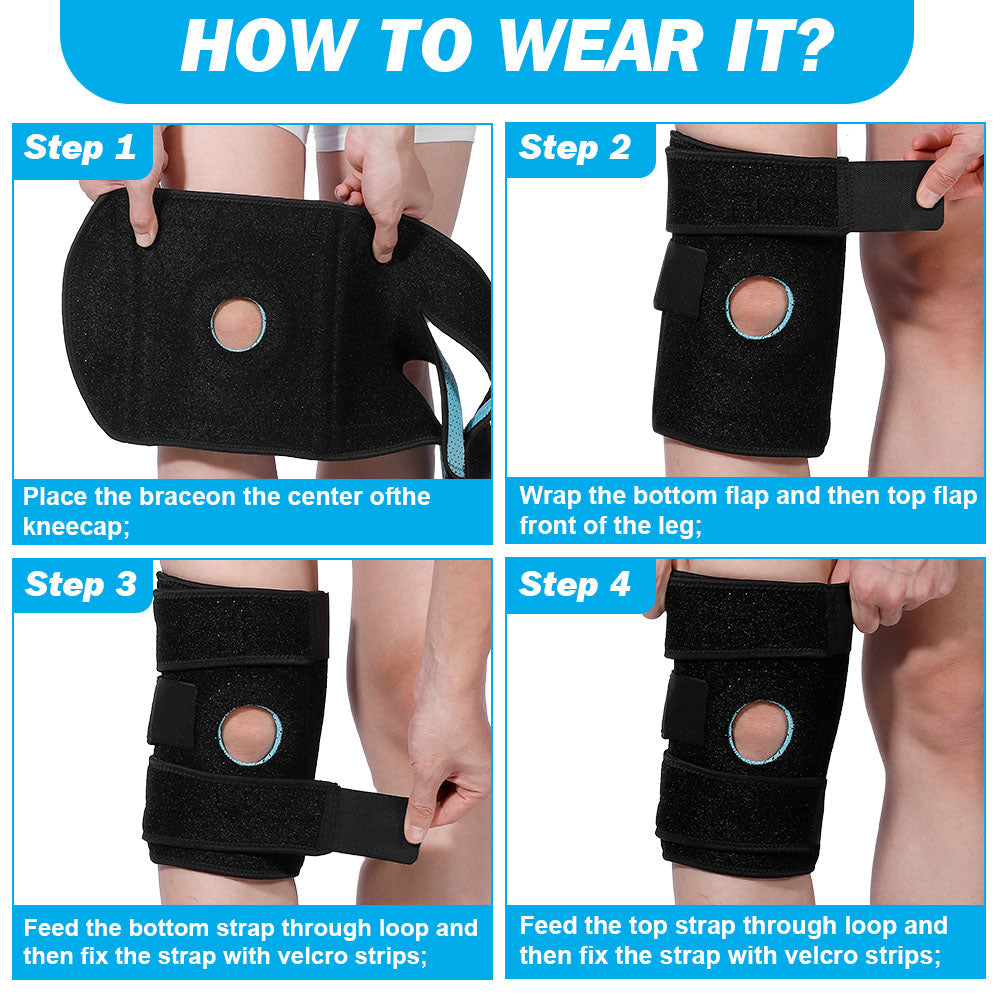Supportive Hinged Knee Support with Padded Compression Wrap