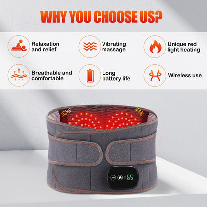 Infrared Heating Waist Massage Belt Vibration