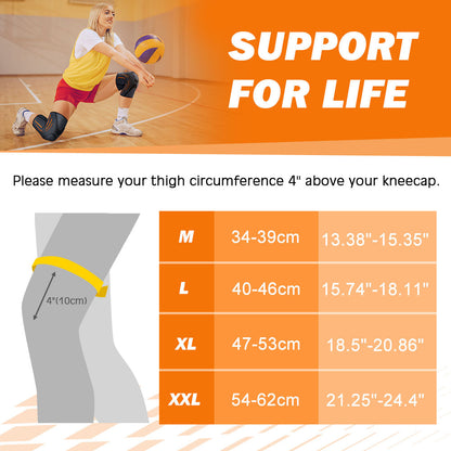Sporty Knee Support Brace with Gel Pad and Stabilizers
