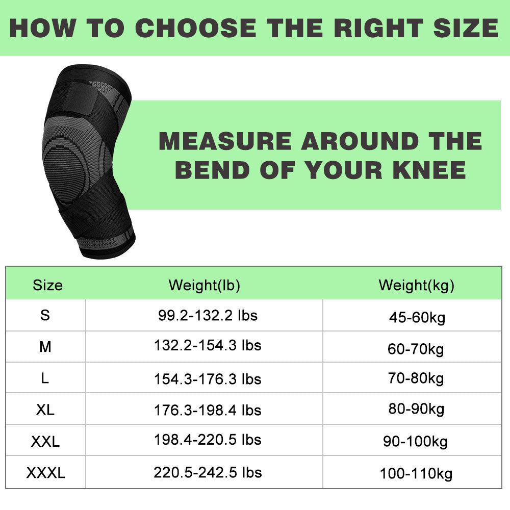 Flexible Fit Knee Support Sleeves 2 Pack Compression