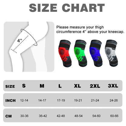 Comfortable Adjustable Knee Support Brace for Runners 2 Pack