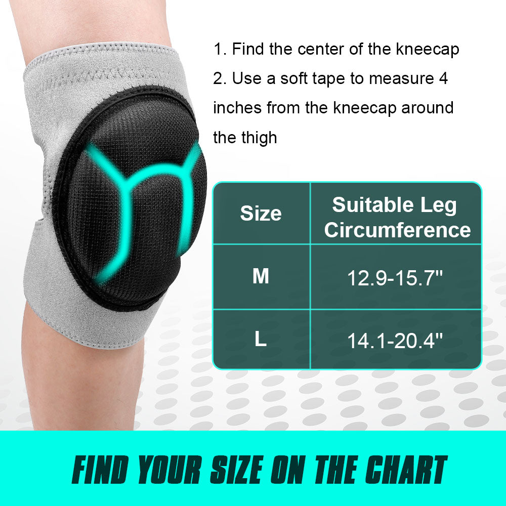 Velthek Athletic Knee Sleeves with Cushioned Pad Support