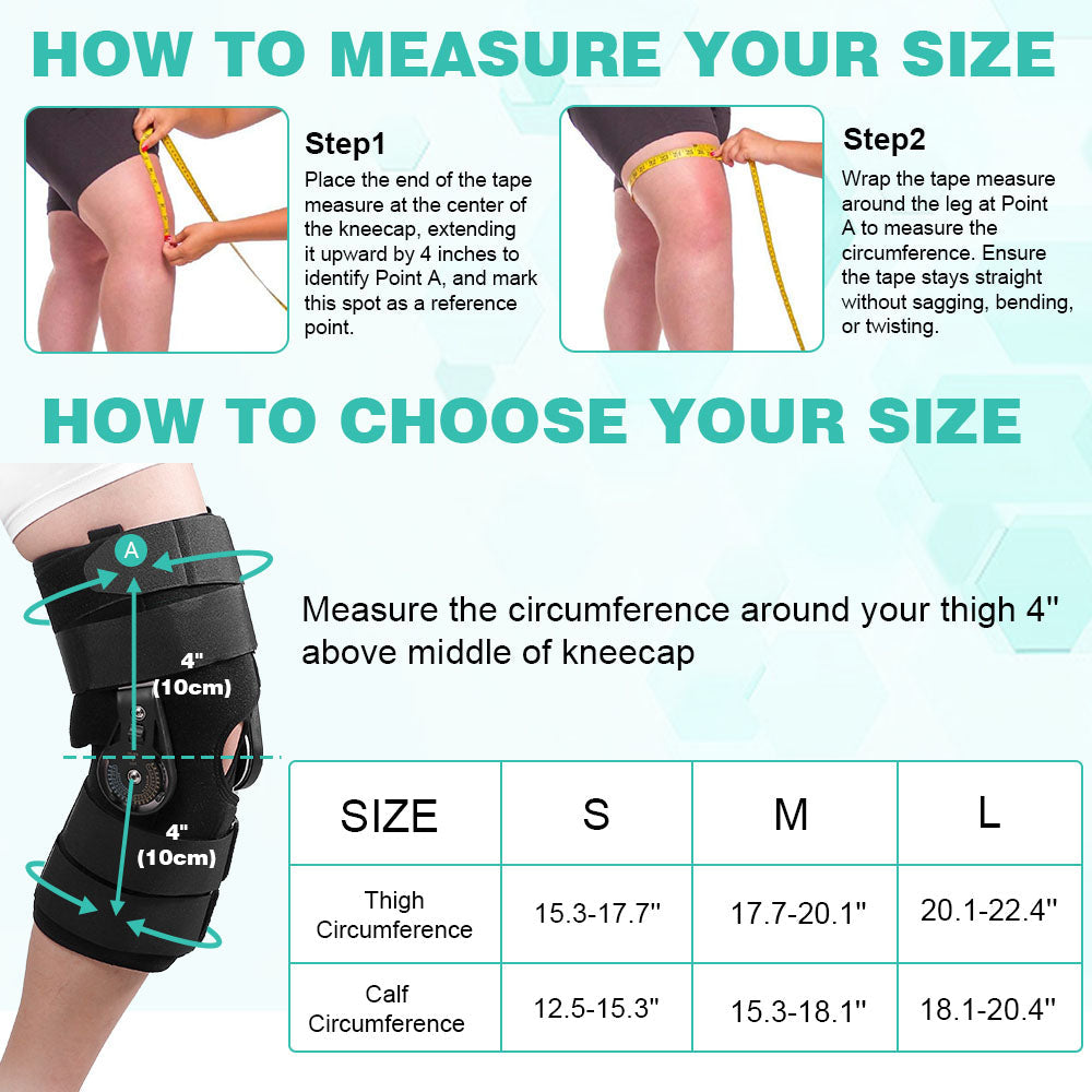Adjustable Hinged Knee Support with Secure Locking Dials
