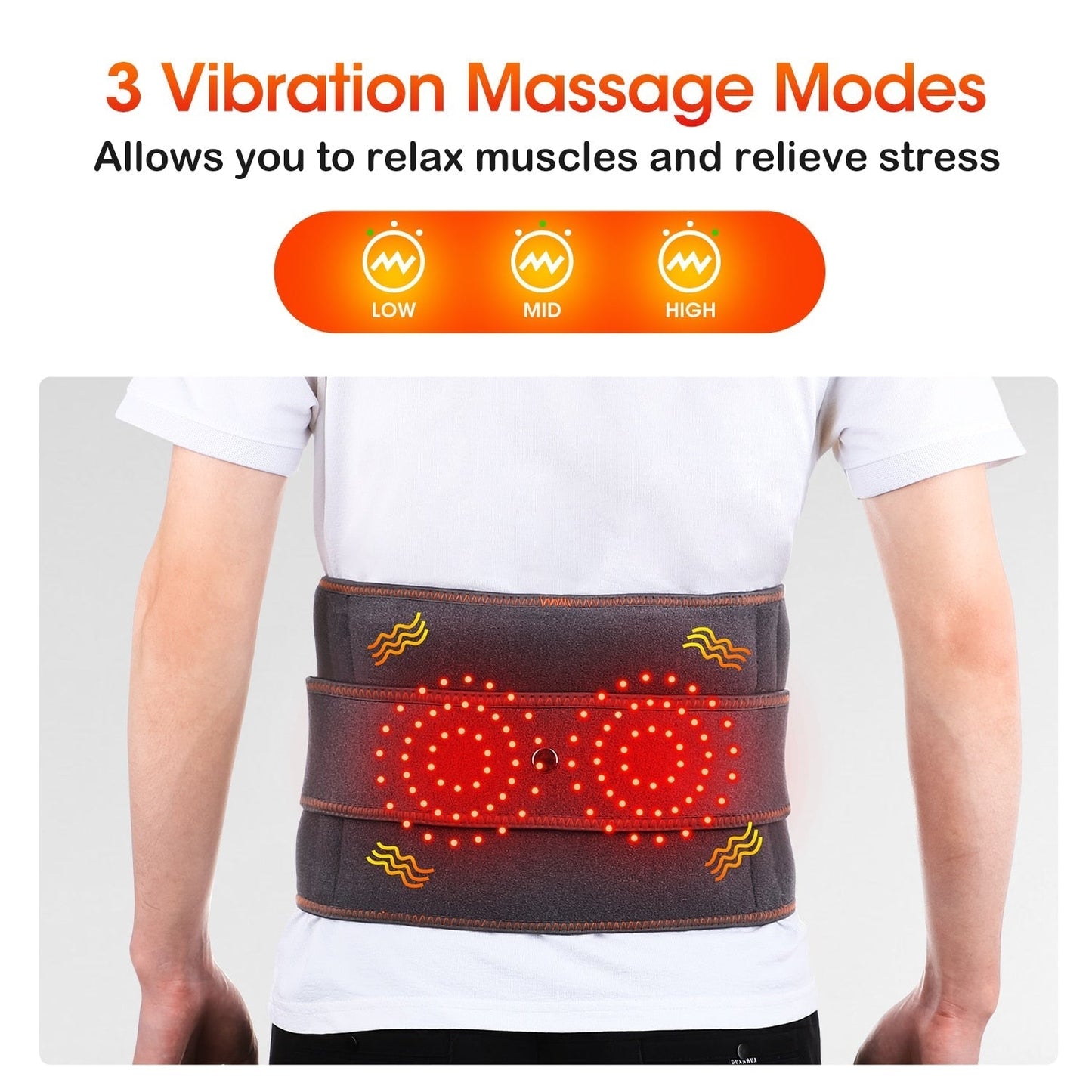 Infrared Heating Waist Massage Belt Vibration