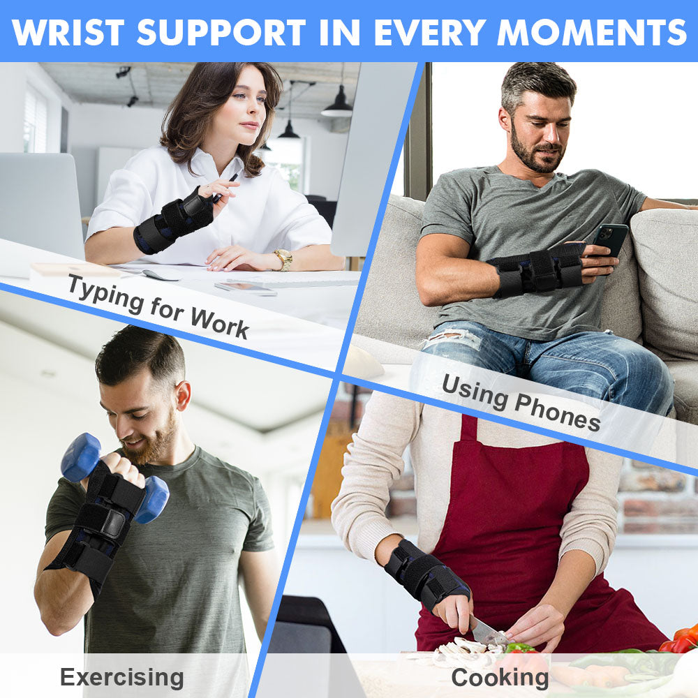 Comfortable Wrist Support Brace with Thumb Splint 1 Pack