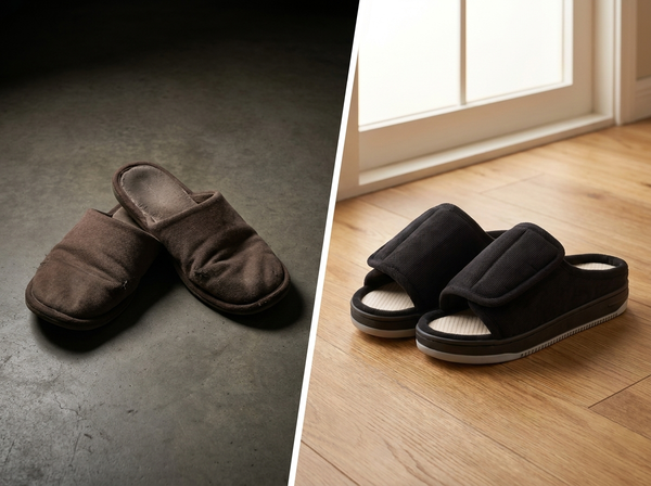 Ordinary vs Velthek slippers comparison